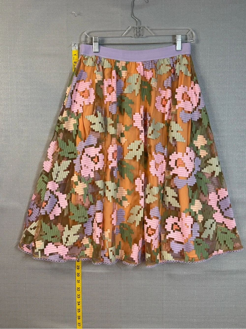 Maeve Pink & Orange Floral Circle Skirt